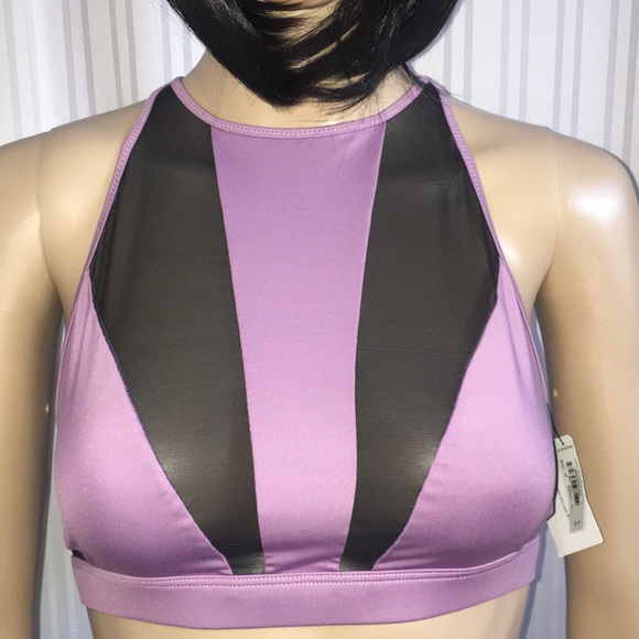 New VS VSX High Neck Mesh Sports Bra - Picture 3 of 8